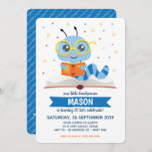 ブルーブックウォームブックバースデーパーティー 招待状 (正面/裏面)