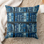 ブルーブックシェルフヴィンテージブック装飾用クッション クッション (ブランケット)