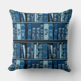 ブルーブックシェルフヴィンテージブック装飾用クッション クッション