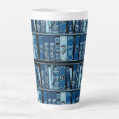 ブルーブックシェルフヴィンテージブック カフェラテマグ (正面)