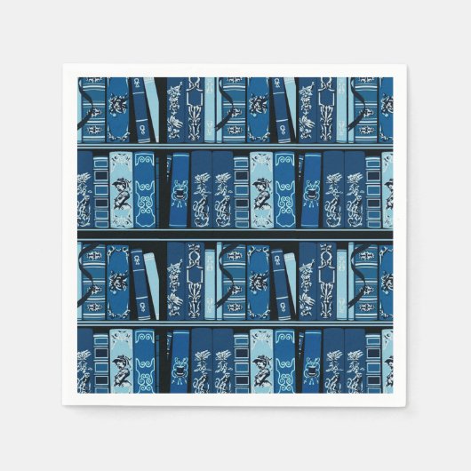 ブルーブックシェルフヴィンテージブック スタンダードカクテルナプキン (正面)