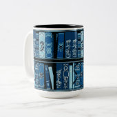 ブルーブックシェルフヴィンテージブック ツートーンマグカップ (正面左)