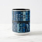 ブルーブックシェルフヴィンテージブック ツートーンマグカップ (中央)