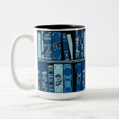 ブルーブックシェルフヴィンテージブック ツートーンマグカップ (左)