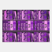 ブルーブックシェルフヴィンテージブック ラッピングペーパーシート (正面3)