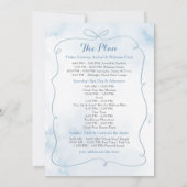 ブルーブライドはクラウドナインの旅程バチェロレッテ 招待状 (裏面)