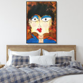 ブルーブラウス キャンバスプリント (インサイチュ (寝室))