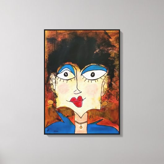 ブルーブラウス キャンバスプリント (正面)