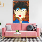 ブルーブラウス キャンバスプリント (インサイチュ (リビング))