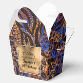 ブルーブラウンアニマルプリントパターン フェイバーボックス (オープン)