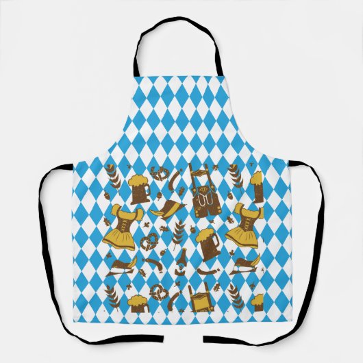 ブルーブラウンオクトーバーフェストエプロン エプロン (正面)