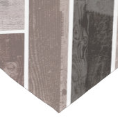 ブルーブラウングレーのヘリンボーンパターン ショートテーブルランナー (コーナー)