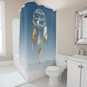 ブルーブラウンターコイズドリームキャッチャー シャワーカーテン (インサイチュ)