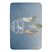 ブルーブラウンターコイズドリームキャッチャー バスマット (正面縦)