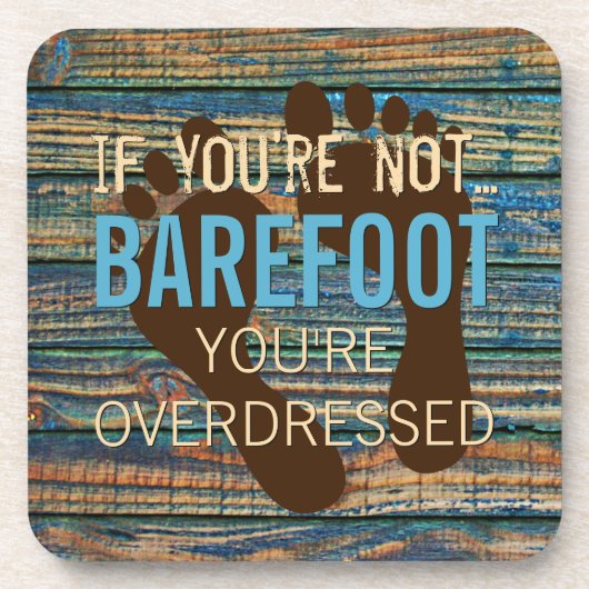 ブルーブラウンフェイク風化木板の模様 コースター (正面)