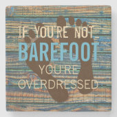 ブルーブラウンフェイク風化木板の模様 ストーンコースター (正面)