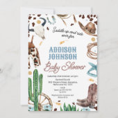 ブルーブラウンボーイズ西ロデオ赤ちゃんシャワー 招待状 (正面)