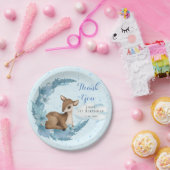 ブルーブラウンリトルバンビダストクラウド誕生日ボーイ ペーパープレート (パーティー)