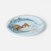 ブルーブラウンリトルバンビダストクラウド誕生日ボーイ ペーパープレート (アングル)