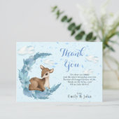 ブルーブラウンリトルバンビ雲ハーフムーンダスト サンキューカード (スタンド正面)