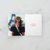 ブルーブラウンレッド荷物別れサンキューカード サンキューカード (内部)