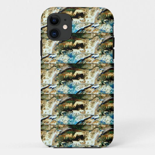 ブルーブラウンロックアートケース Case-Mate iPhoneケース (裏面)