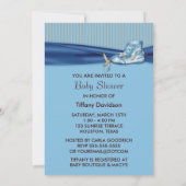 ブルーブラウンヴィンテージボーイシャワー招待状 招待状 (裏面)