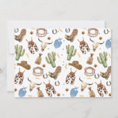 ブルーブラウン写真西は1歳の誕生日だった 招待状 (裏面)