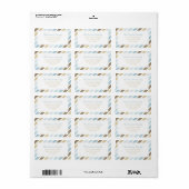 ブルーブラウン対角線ストライプパタシンプルーンストライプの ラベル (フルシート)