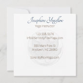 ブルーブラウン抽象芸術蓮エレガント花スタイリッシュ 招待状 (裏面)