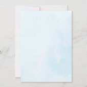 ブルーブラウン男の赤ちゃんバーリーウェイベビーシャワー 招待状 (裏面)