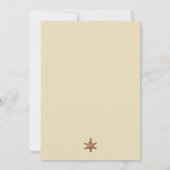 ブルーブラウン私の最初のロデオカウボーイ1歳の誕生日 招待状 (裏面)