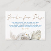 ブルーブラウン赤ちゃんシャワーベビーリクエスト エンクロージャーカード (正面)