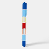 ブルーブラウン&イエローストライプレンズモノグラムケースマット Case-Mate iPhoneケース (裏面 / 右)