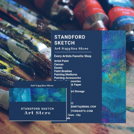 ブルーブラシストローク美術品店 チラシ