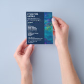 ブルーブラシストローク美術品店 チラシ (手)