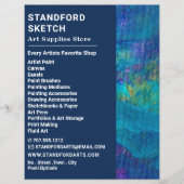 ブルーブラシストローク美術品店 チラシ (正面)