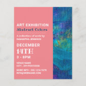 ブルーブラシストローク、アーティスト展広告覧会 チラシ (正面)