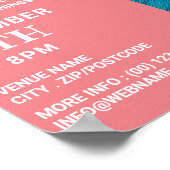 ブルーブラシストローク、アーティスト展広告覧会 ポスター (角)