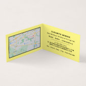 ブルーブラシストローク、アートディーラー、詳細 名刺 (内部)