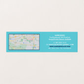 ブルーブラシストローク、アート先生、詳細 名刺 (内部フラット)