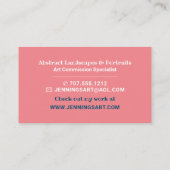 ブルーブラシストローク、プロフェッショナルアーティスト 名刺 (裏面)