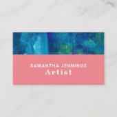 ブルーブラシストローク、プロフェッショナルアーティスト 名刺 (正面)