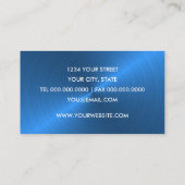 ブルーブラシ仕上げ金属光沢 名刺 (裏面)