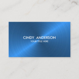 ブルーブラシ仕上げ金属光沢 名刺