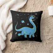 ブルーブラチオサウルスディノスイン宇宙 クッション (ブランケット)