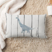 ブルーブラチオサウルス恐竜シプラップデコ素朴ール ランバークッション (ブランケット)