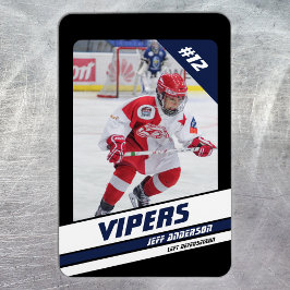 ブルーブラックにホッケープレー鮮やかヤーのキープサケ マグネット