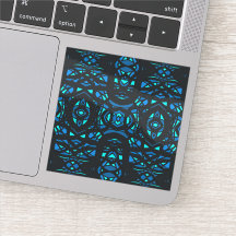 ブルーブラックの抽象的なグアッシュアート