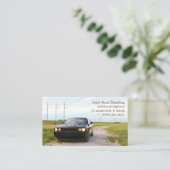 ブルーブラックアメリカンマッスルカー 名刺 (スタンド正面)